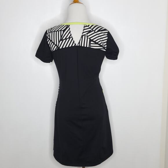 Title Nine Dream Overdrive Dress Stretch Athleisure Geometric Black Women XS - Picture 4 of 13